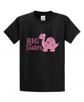 Big Sister Pink Dinosaur Classic Kids and Adults T-Shirt